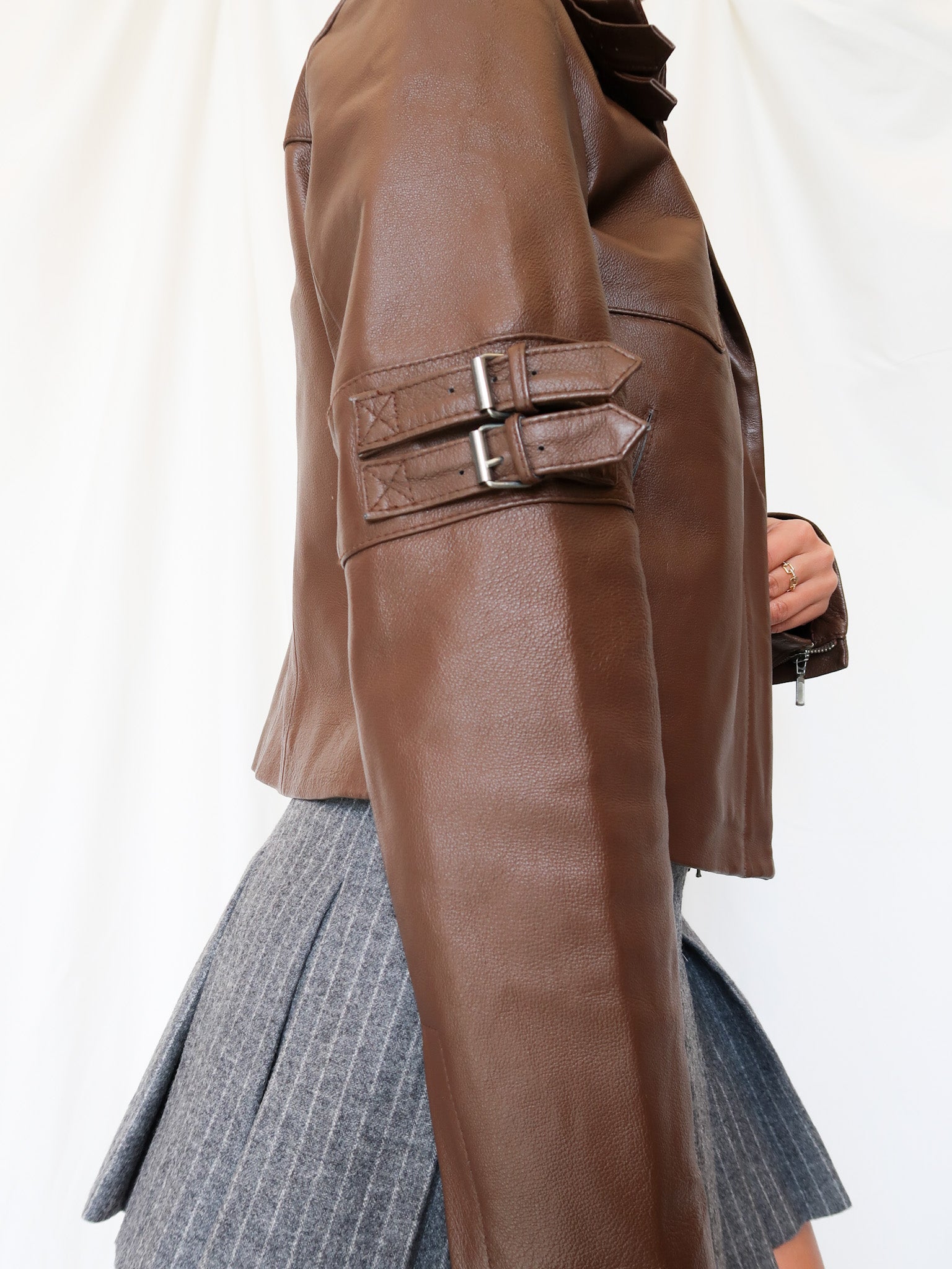 【Kashiko】Yantra Faux Leather Jacket Brown MUSINSA | KASHIKO Yantra Faux Leather jacket Brown
