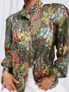 "Jungle" silk shirt