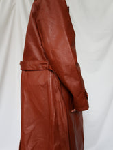 Load image into Gallery viewer, &quot;Pumpkin spice&quot; leather trench coat
