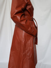 Load image into Gallery viewer, &quot;Pumpkin spice&quot; leather trench coat
