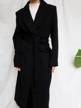 Load image into Gallery viewer, LEWINGER wool &amp; cashmere black coat
