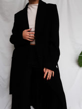 Load image into Gallery viewer, LEWINGER wool &amp; cashmere black coat
