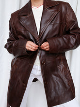 Load image into Gallery viewer, &quot;Hot chocolate » leather jacket
