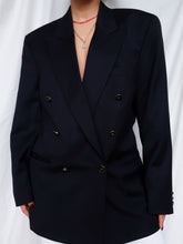 Load image into Gallery viewer, &quot;navy&quot; crossed blazer
