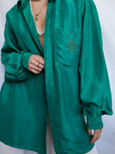 "Jade" silk shirt