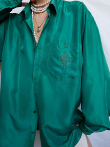 "Jade" silk shirt