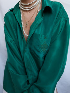 "Jade" silk shirt