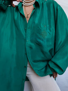 "Jade" silk shirt