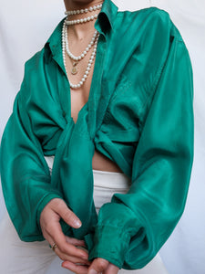 "Jade" silk shirt