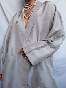 "Ivory" silk blazer