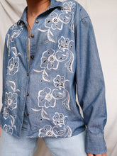 Load image into Gallery viewer, &quot;Rose&quot; denim shirt
