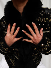 Load image into Gallery viewer, FERRUCI leather and fur jacket
