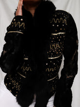 Load image into Gallery viewer, FERRUCI leather and fur jacket
