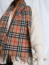 Load image into Gallery viewer, vintage BURBERRY cashmere scarf
