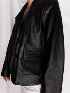 "Noor" leather blazer