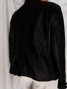 "Noor" leather blazer