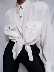 "Nina" Ivory blouse