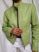Load image into Gallery viewer, "Pistachio" leather jacket
