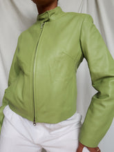 Load image into Gallery viewer, "Pistachio" leather jacket
