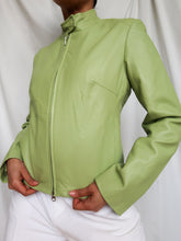 Load image into Gallery viewer, "Pistachio" leather jacket
