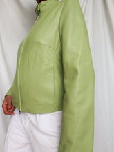 Load image into Gallery viewer, "Pistachio" leather jacket
