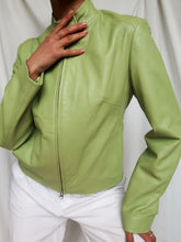 Load image into Gallery viewer, "Pistachio" leather jacket
