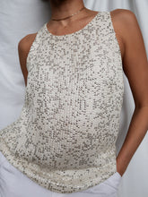 Load image into Gallery viewer, RUE BLANCHE silk and sequin top
