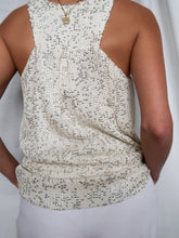 Load image into Gallery viewer, RUE BLANCHE silk and sequin top
