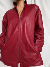 Load image into Gallery viewer, "Cherry" vintage leather jacket
