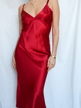 Load image into Gallery viewer, &quot;Cherry&quot; silk slip dress
