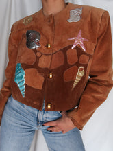 Load image into Gallery viewer, &quot;Mermaid&quot; suede leather jacket
