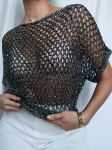 "midnight" Fish net top