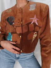 Load image into Gallery viewer, &quot;Mermaid&quot; suede leather jacket
