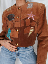 Load image into Gallery viewer, &quot;Mermaid&quot; suede leather jacket
