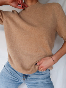 "Caramel" cashmere tee