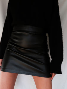 "Jane" leather skirt