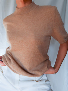 "Caramel" cashmere tee