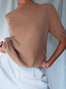 "Caramel" cashmere tee