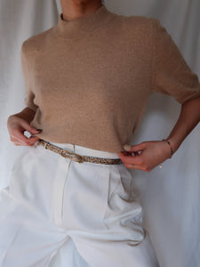 "Caramel" cashmere tee