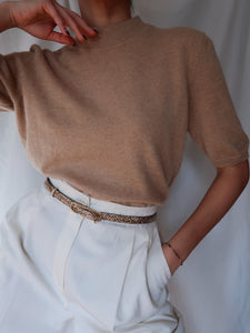 "Caramel" cashmere tee