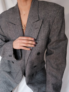 "Cheked" wool blazer