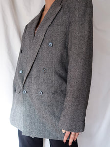 "Cheked" wool blazer