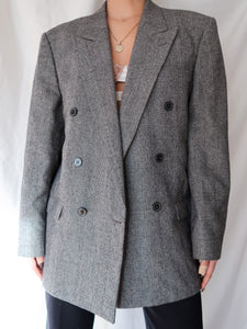 "Cheked" wool blazer