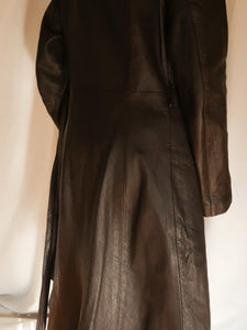 "Choco" leather trench