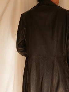 "Choco" leather trench