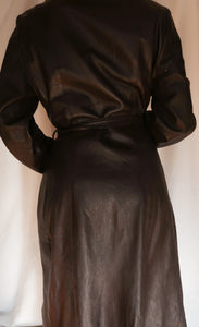 "Choco" leather trench