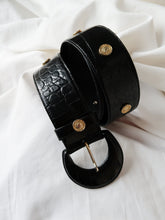 Load image into Gallery viewer, &quot;Madona&quot; black leather belt

