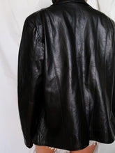 Load image into Gallery viewer, Black leather blazer
