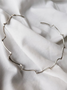 "Waves" sterling silver choker