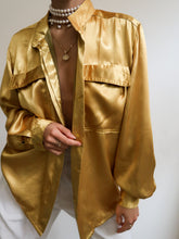 Load image into Gallery viewer, Satin yellow shirt
